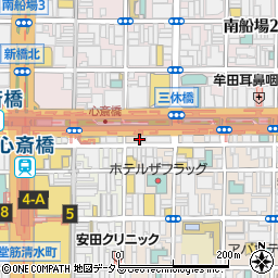 ピュアラ　心斎橋店周辺の地図