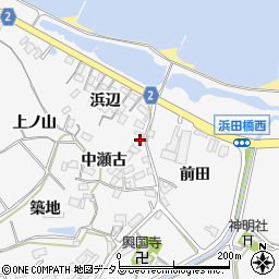 愛知県田原市仁崎町浜辺1-3周辺の地図