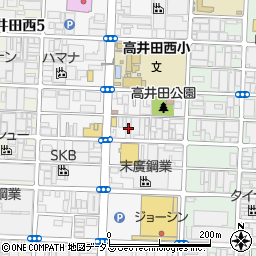 大阪府東大阪市高井田本通4丁目5周辺の地図