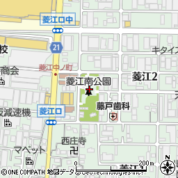 菱江南公園周辺の地図