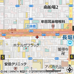大阪府大阪市中央区東心斎橋1丁目11周辺の地図