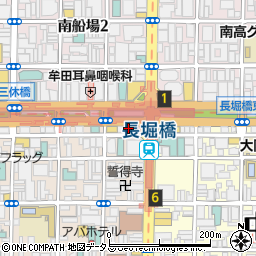 大阪府大阪市中央区東心斎橋1丁目1周辺の地図