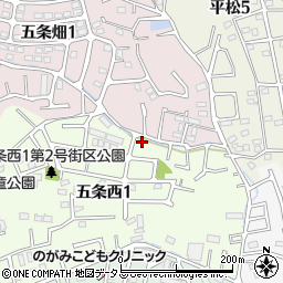 奈良県奈良市五条西1丁目12-8周辺の地図