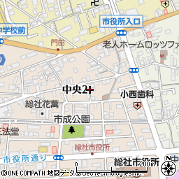 岡山県総社市中央2丁目11周辺の地図