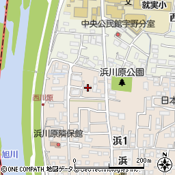 岡山市営浜Ａ団地６－３周辺の地図