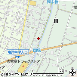 静岡県磐田市岡886-1周辺の地図