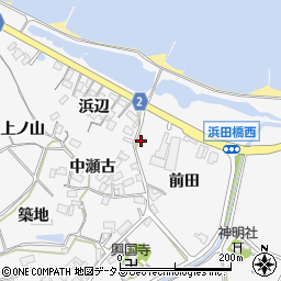 愛知県田原市仁崎町浜辺3周辺の地図