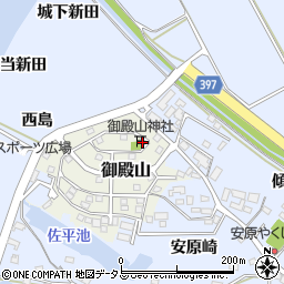 愛知県田原市御殿山34周辺の地図