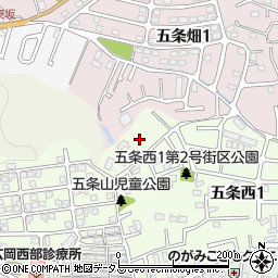 奈良県奈良市五条西1丁目28周辺の地図