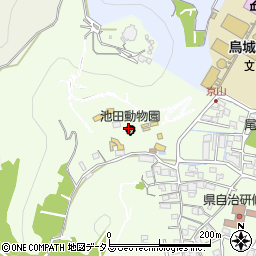 池田動物園周辺の地図