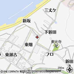 愛知県田原市仁崎町東畑周辺の地図