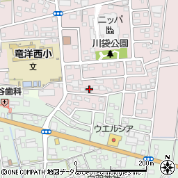 静岡県磐田市川袋1440-18周辺の地図