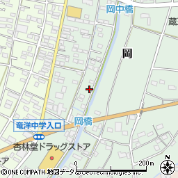 静岡県磐田市岡883-9周辺の地図