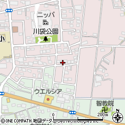 静岡県磐田市川袋1441-14周辺の地図