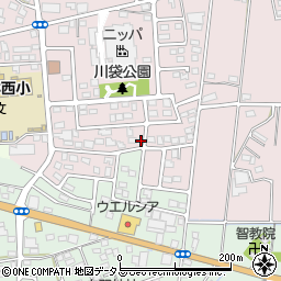 静岡県磐田市川袋1440-21周辺の地図