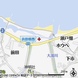 愛知県田原市仁崎町（北畷）周辺の地図