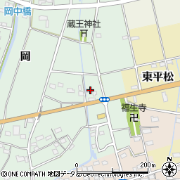 静岡県磐田市岡190-1周辺の地図