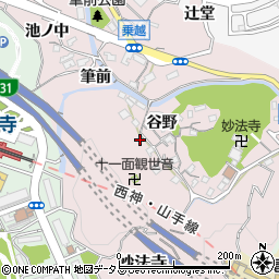 妙法寺アパート周辺の地図