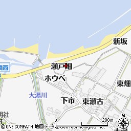 愛知県田原市仁崎町瀬戸畑周辺の地図