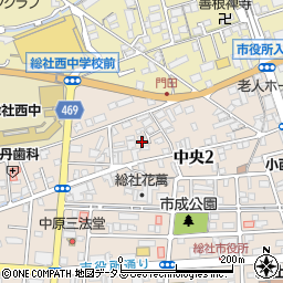 岡山県総社市中央2丁目20周辺の地図