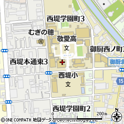 東大阪大学・東大阪大学短期大学部　海外交流室周辺の地図