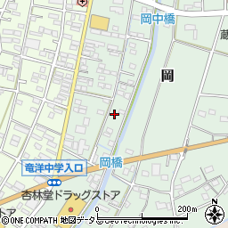 静岡県磐田市岡883-6周辺の地図