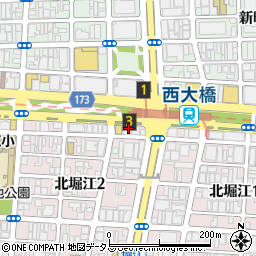 薬局日本メディカルシステム 北堀江店周辺の地図