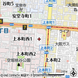 上本町変電所周辺の地図