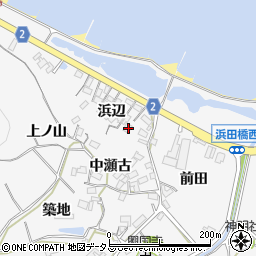 愛知県田原市仁崎町浜辺9周辺の地図