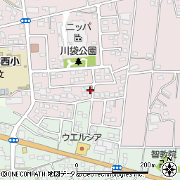 静岡県磐田市川袋1440-26周辺の地図
