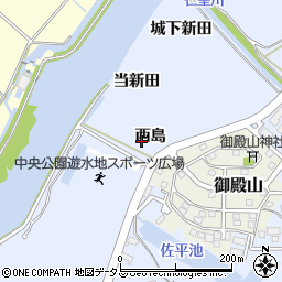 愛知県田原市豊島町西島周辺の地図