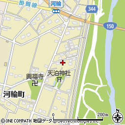 静岡県浜松市中央区河輪町342周辺の地図