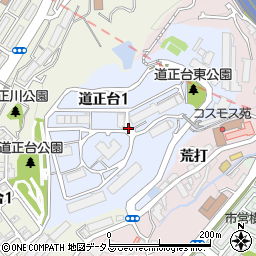 兵庫県神戸市須磨区道正台周辺の地図