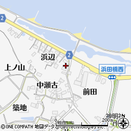 愛知県田原市仁崎町浜辺8-1周辺の地図