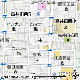 ａｕ高井田局周辺の地図