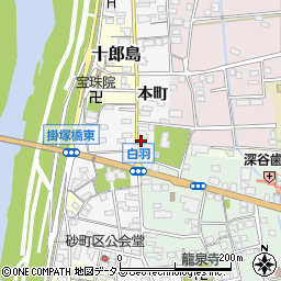 静岡県磐田市本町周辺の地図
