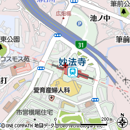 兵庫県神戸市須磨区妙法寺東丈夫谷周辺の地図