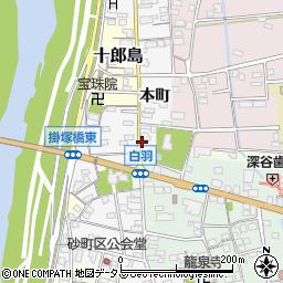 静岡県磐田市本町周辺の地図