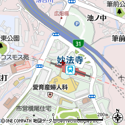 兵庫県神戸市須磨区妙法寺（東丈夫谷）周辺の地図