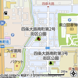 奈良県奈良市四条大路南町周辺の地図