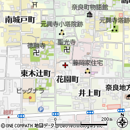 奈良県奈良市三棟町周辺の地図