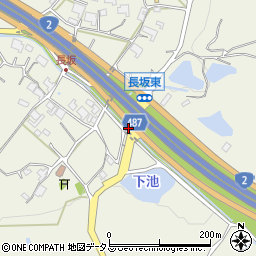 長坂東周辺の地図