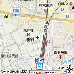 岡山県総社市総社18周辺の地図