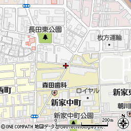 大阪府東大阪市新家中町6-16周辺の地図