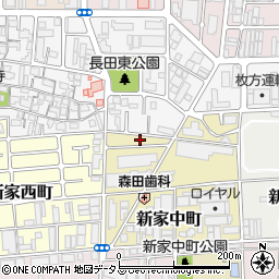 大阪府東大阪市新家中町6周辺の地図