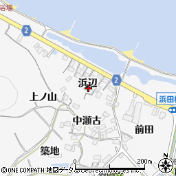 愛知県田原市仁崎町浜辺16周辺の地図