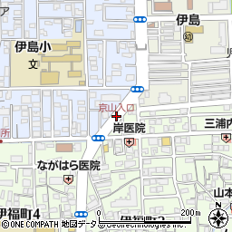 京山入口周辺の地図