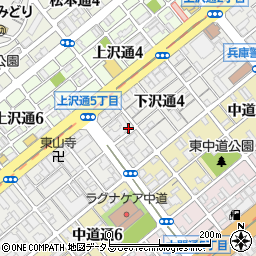兵庫県神戸市兵庫区下沢通周辺の地図