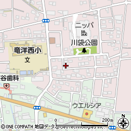 静岡県磐田市川袋1443-1周辺の地図