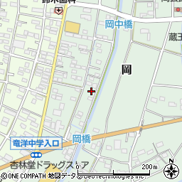 静岡県磐田市岡881-1周辺の地図